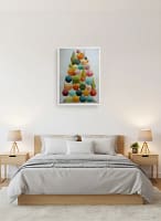 Retro Geometric Christmas Tree - Mid Century Modern Art & Geometric Abstract Decor