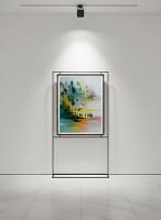 Dynamic Abstract Crowd in Forest - Expressive Abstract Art & Modern Color Decor