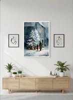 Stunning Vintage Christmas Art: Christmas Art for Wall Decor