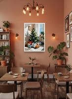Radiant Sunlit Christmas Corner - Sunlit Interior Art & Light and Shadow Decor