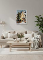 Grand Gothic Christmas Manor - Architectural Christmas Art & Luxury Holiday Decor