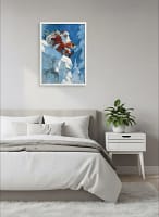Santa Sliding Down Snow - Creative Art Ideas & Wall Art for Bedroom