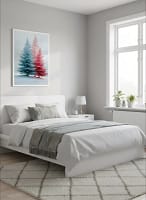 Stunning Two Tone Winter Pines - Duotone Watercolor & Modern Wall Decor