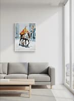 Magical Festive Reindeer Watercolor: Christmas Animal Art Decor