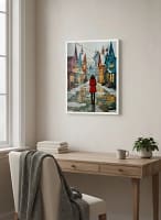 Enchanting Storybook Christmas Village - Storybook Art Print & Festive Streetscape Decor