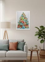 Joyful Stacked Christmas Gifts - Christmas Presents Art & Festive Wall Art