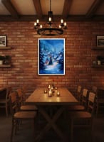 Serene Soft Watercolor Landscape: Contemporary Art for Living Room