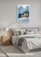 Stunning Cozy Winter Cabin - Cozy Cabin Decor & Snowy Landscape Art