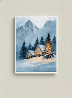Stunning Cozy Winter Cabin - Cozy Cabin Decor & Snowy Landscape Art