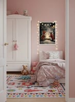 Cozy Firelight Children - Fireplace Art Decor & Warm Winter Scene