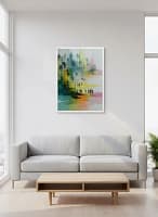 Dynamic Abstract Crowd in Forest - Expressive Abstract Art & Modern Color Decor
