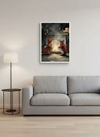 Cozy Firelight Children - Fireplace Art Decor & Warm Winter Scene