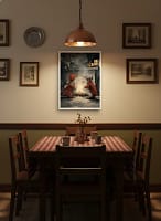 Cozy Firelight Children - Fireplace Art Decor & Warm Winter Scene