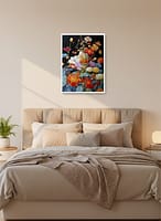 Vibrant Floral Abstract Oil Painting “Florid Celebration” – Modern Impasto Art