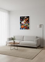 Vibrant Floral Abstract Oil Painting “Florid Celebration” – Modern Impasto Art