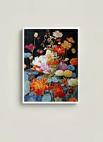 Vibrant Floral Abstract Oil Painting “Florid Celebration” – Modern Impasto Art