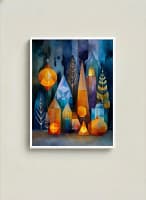 Conceptual Geometric Abstract Village - Geometric Abstract Art & Modern Concept Decor