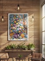 Vibrant Low Poly Art: Christmas Paintings and Art Decor for the Holidays