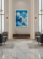 Stunning Monochromatic Blue Cabin - Monochromatic Wall Art & Blue Home Decor