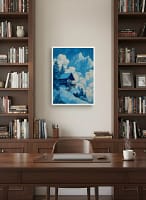 Stunning Monochromatic Blue Cabin - Monochromatic Wall Art & Blue Home Decor