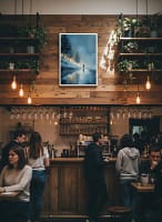 Mystical Solitude in the Snow - Moody Winter Art & Reflective Decor