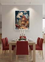 Heartwarming Cozy Window View Art: Surrealist Paintings for Decor