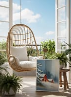 Nostalgic Red Barn in Snow - Rustic Farmhouse Art & Winter Home Decor