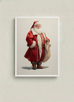 Iconic Santa Claus Portrait - Santa Claus Painting & Timeless Holiday Art
