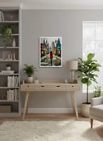 Enchanting Storybook Christmas Village - Storybook Art Print & Festive Streetscape Decor