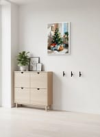 Radiant Sunlit Christmas Corner - Sunlit Interior Art & Light and Shadow Decor