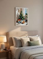 Radiant Sunlit Christmas Corner - Sunlit Interior Art & Light and Shadow Decor