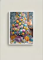 Vibrant Low Poly Art: Christmas Paintings and Art Decor for the Holidays