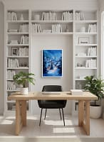 Serene Soft Watercolor Landscape: Contemporary Art for Living Room