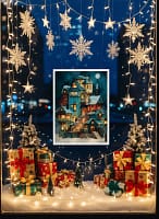 Whimsical Stacked Fantasy Houses - Whimsical Architecture Art & Dreamy Winter Decor