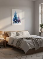 Captivating Pink and Blue Christmas Trees - Whimsical Christmas Art & Festive Decor