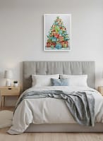 Joyful Stacked Christmas Gifts - Christmas Presents Art & Festive Wall Art
