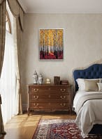 Stunning Autumn Forest Oil Painting and Birch Tree Art for Home