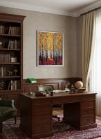 Stunning Autumn Forest Oil Painting and Birch Tree Art for Home