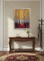 Stunning Autumn Forest Oil Painting and Birch Tree Art for Home