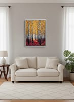 Stunning Autumn Forest Oil Painting and Birch Tree Art for Home