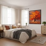 Dreamy Autumn Golden Tree Oil Painting “Autumn’s Golden Ode”