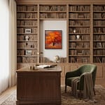 Dreamy Autumn Golden Tree Oil Painting “Autumn’s Golden Ode”