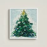 Vibrant Christmas Theme Oil Painting: "Overture of Christmas"