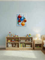 Vibrant Christmas Ornaments Art: Watercolor Paintings Decor