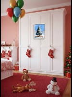 Stunning Flower Tree in Snow - Original Watercolor Art & Flower Wall Art