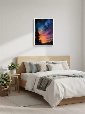 Celestial Wall Art as wall art for bedroom. Adds a serene atmosphere.