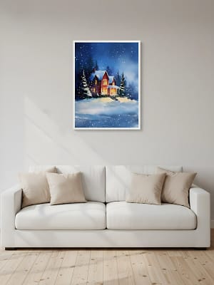 Christmas Art enhancing art for living room decor.
