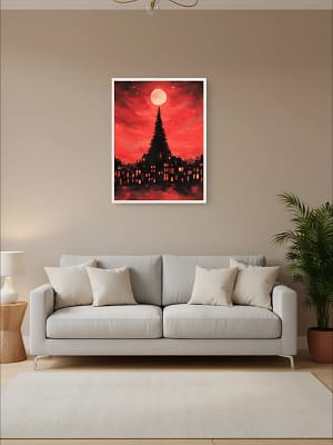 Christmas Silhouette Art enhancing art for living room decor. A powerful statement.
