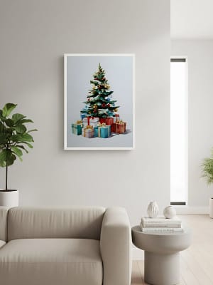 Classic Christmas Decor enhancing the art for living room decor.