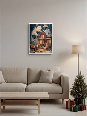Cozy Window View Art enhancing art for living room decor.